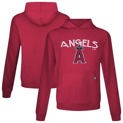 Men's Levelwear Red Los Angeles Angels Accolade Relay Mission Pullover Hoodie
