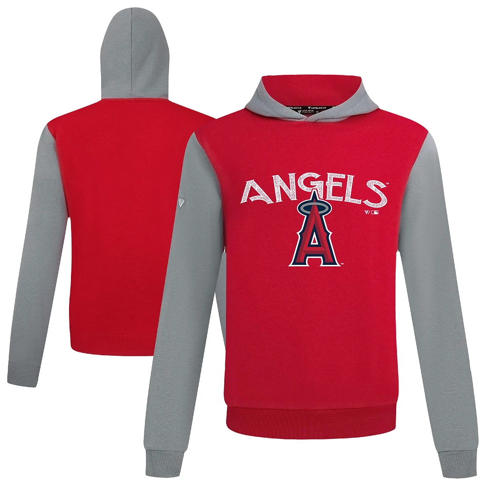 Men's Levelwear Red Los Angeles Angels Accolade Ultimate Mission Pullover Hoodie