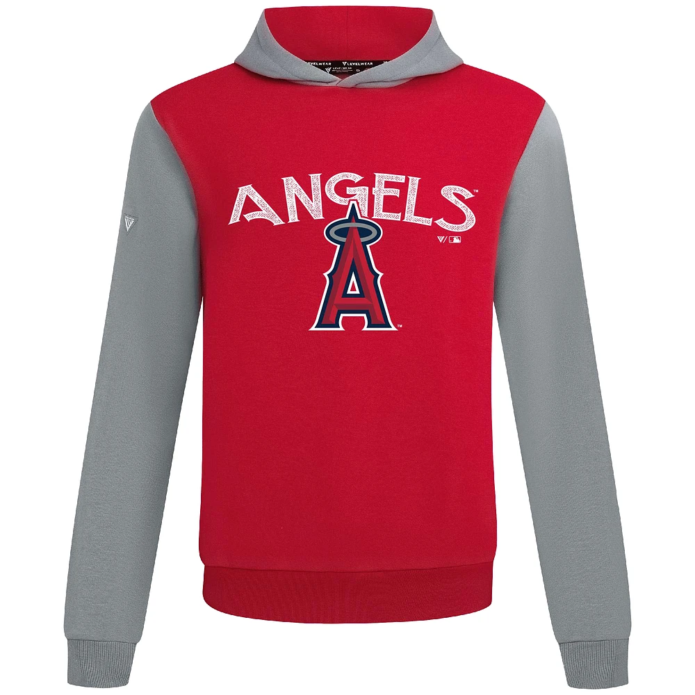 Men's Levelwear Red Los Angeles Angels Accolade Ultimate Mission Pullover Hoodie