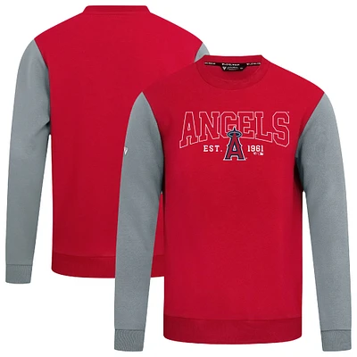Men's Levelwear Red Los Angeles Angels Accolade Ultimate Textbook Pullover Sweatshirt