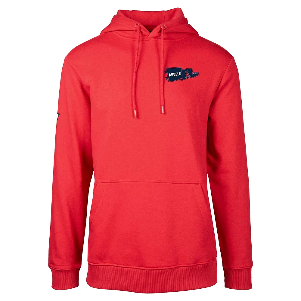 Sweat à capuche rouge Los Angeles Angels Podium Rafters pour homme Levelwear