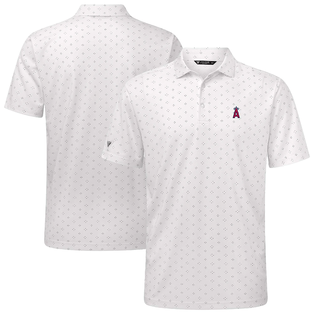 Men's Levelwear White Los Angeles Angels Detect Insignia 2.0 Polo