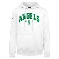 Sweat à capuche carreaux blanc Los Angeles Angels Podium pour homme Levelwear