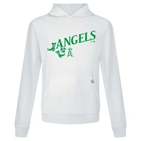 Men's Levelwear White Los Angeles Angels St. Patrick's Day Relay Boots Pullover Hoodie