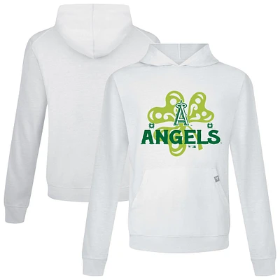 Sweat à capuche blanc pour homme Los Angeles Angels St. Patrick's Day Relay Shamrock