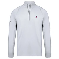 Men's Levelwear White Los Angeles Angels Theory Insignia 2.0 Quarter-Zip Pullover Top