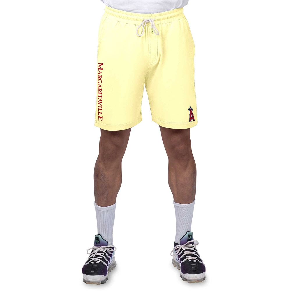 Short en French Terry pêche Margaritaville jaune Los Angeles Angels pour hommes