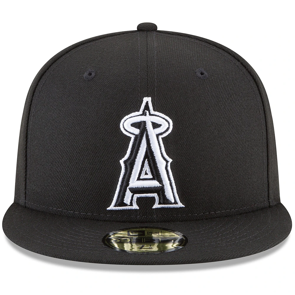 Casquette ajustée 59FIFTY Los Angeles Angels noire New Era pour homme