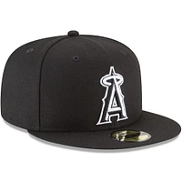 Casquette ajustée 59FIFTY Los Angeles Angels noire New Era pour homme