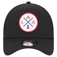 Casquette ajustable A-Frame 9FORTY Los Angeles Angels New Era noire pour homme