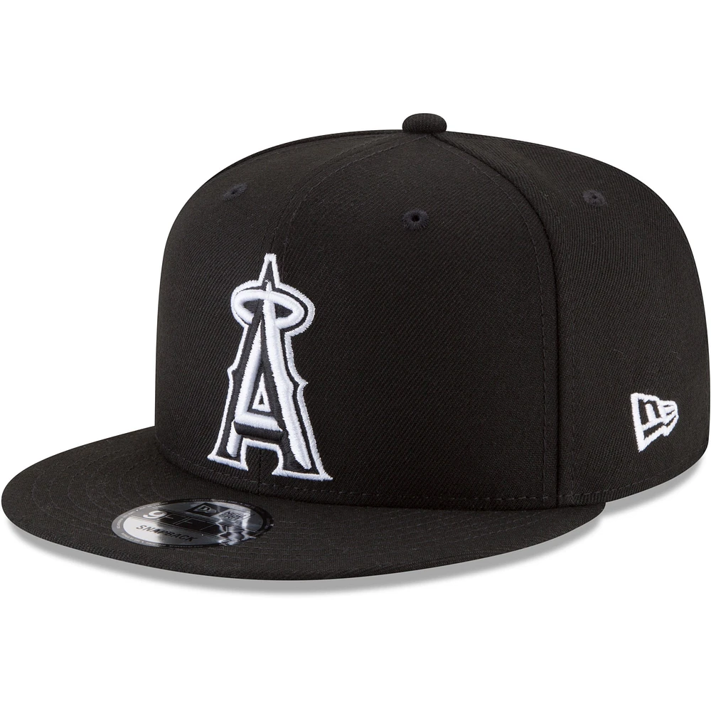 Casquette Snapback 9FIFTY Los Angeles Angels noire et blanche New Era pour homme