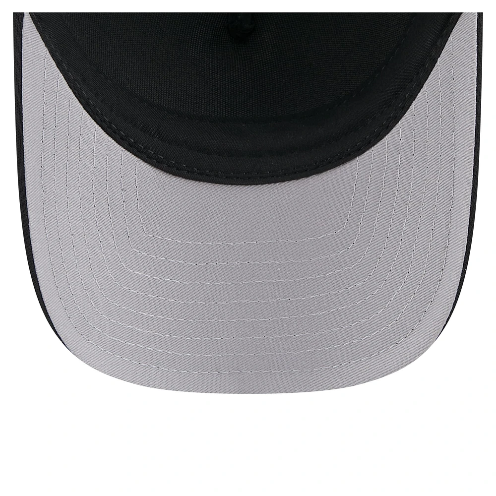Men's New Era Black Los Angeles Angels City Initial 9FORTY A-Frame M-Crown Adjustable Trucker Hat