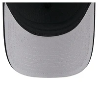 Men's New Era Black Los Angeles Angels City Initial 9FORTY A-Frame M-Crown Adjustable Trucker Hat