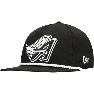 Casquette snapback de golfeur Los Angeles Angels New Era noire pour hommes