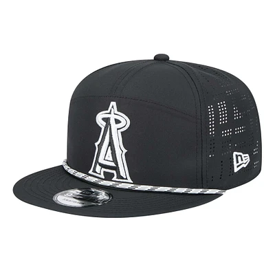 Casquette à visière noire New Era Los Angeles Angels 9FIFTY à découpe laser pour homme