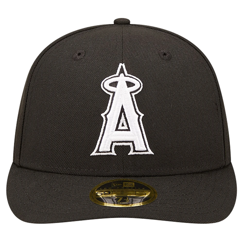Men's New Era Black Los Angeles Angels Low Profile 59FIFTY Fitted Hat