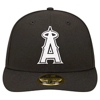 Men's New Era Black Los Angeles Angels Low Profile 59FIFTY Fitted Hat