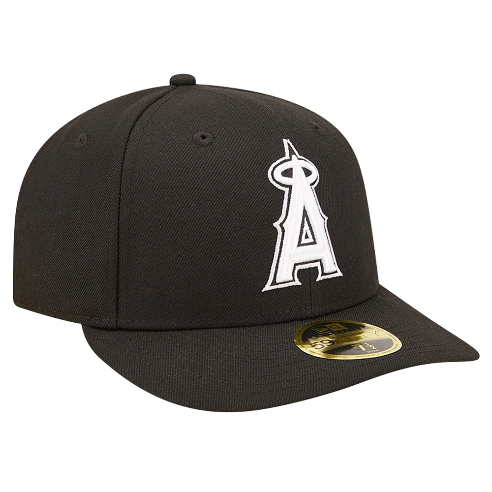Men's New Era Black Los Angeles Angels Low Profile 59FIFTY Fitted Hat