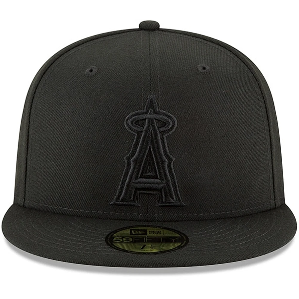 Men's New Era Black Los Angeles Angels Primary Logo Basic 59FIFTY Fitted Hat