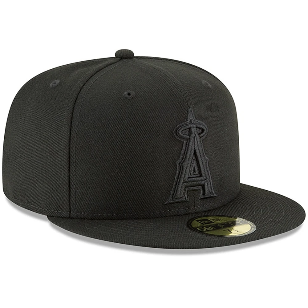 Men's New Era Black Los Angeles Angels Primary Logo Basic 59FIFTY Fitted Hat
