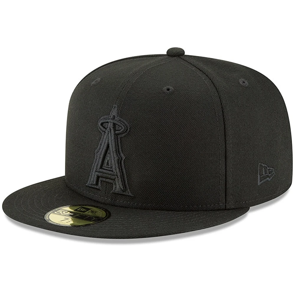 Men's New Era Black Los Angeles Angels Primary Logo Basic 59FIFTY Fitted Hat