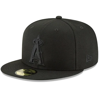 Men's New Era Black Los Angeles Angels Primary Logo Basic 59FIFTY Fitted Hat
