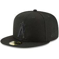 Men's New Era Black Los Angeles Angels Primary Logo Basic 59FIFTY Fitted Hat