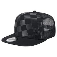 Casquette Snapback A-Frame Trucker 9FIFTY Score Check Los Angeles Angels de New Era pour homme noire