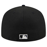 Casquette ajustée 59FIFTY Los Angeles Angels Shadow Stitch New Era noire pour homme