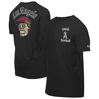 Men's New Era Black Los Angeles Angels Sugar Skulls T-Shirt
