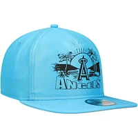 Casquette Snapback New Era bleue Los Angeles Angels Neon Golfer pour hommes