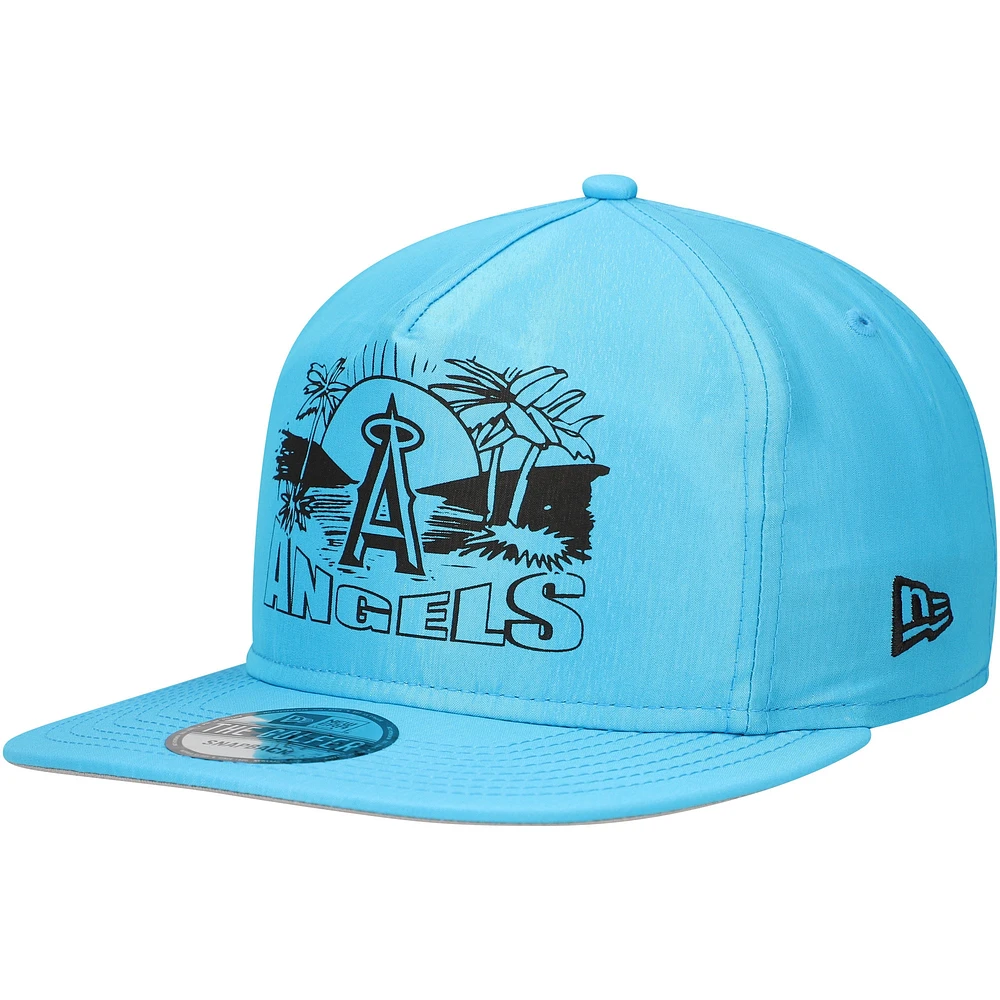 Casquette Snapback New Era bleue Los Angeles Angels Neon Golfer pour hommes