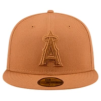 Casquette ajustée 59FIFTY New Era marron des Los Angeles Angels pour hommes