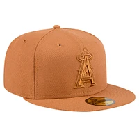 Casquette ajustée 59FIFTY New Era marron des Los Angeles Angels pour hommes