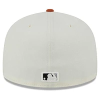 Men's New Era Cream/Orange Los Angeles Angels 59FIFTY Fitted Hat