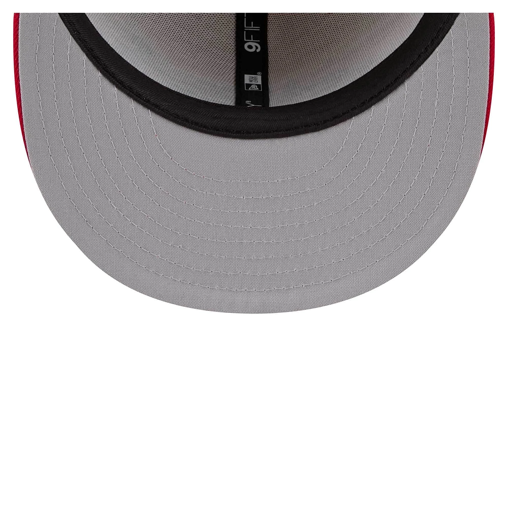 Men's New Era  Cream/Red Los Angeles Angels Cooperstown Collection Team Art 9FIFTY Snapback Hat