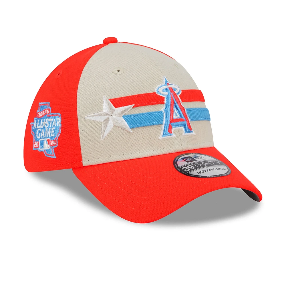 Casquette flexible 39THIRTY New Era pour hommes des Los Angeles Angels 2024 MLB All-Star Game crème