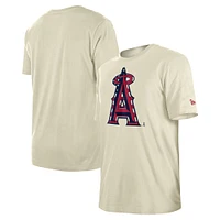 Men's New Era Cream Los Angeles Angels Americana Flag Fill T-Shirt