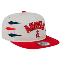 Men's New Era Cream Los Angeles Angels Iron Golfer Snapback Hat