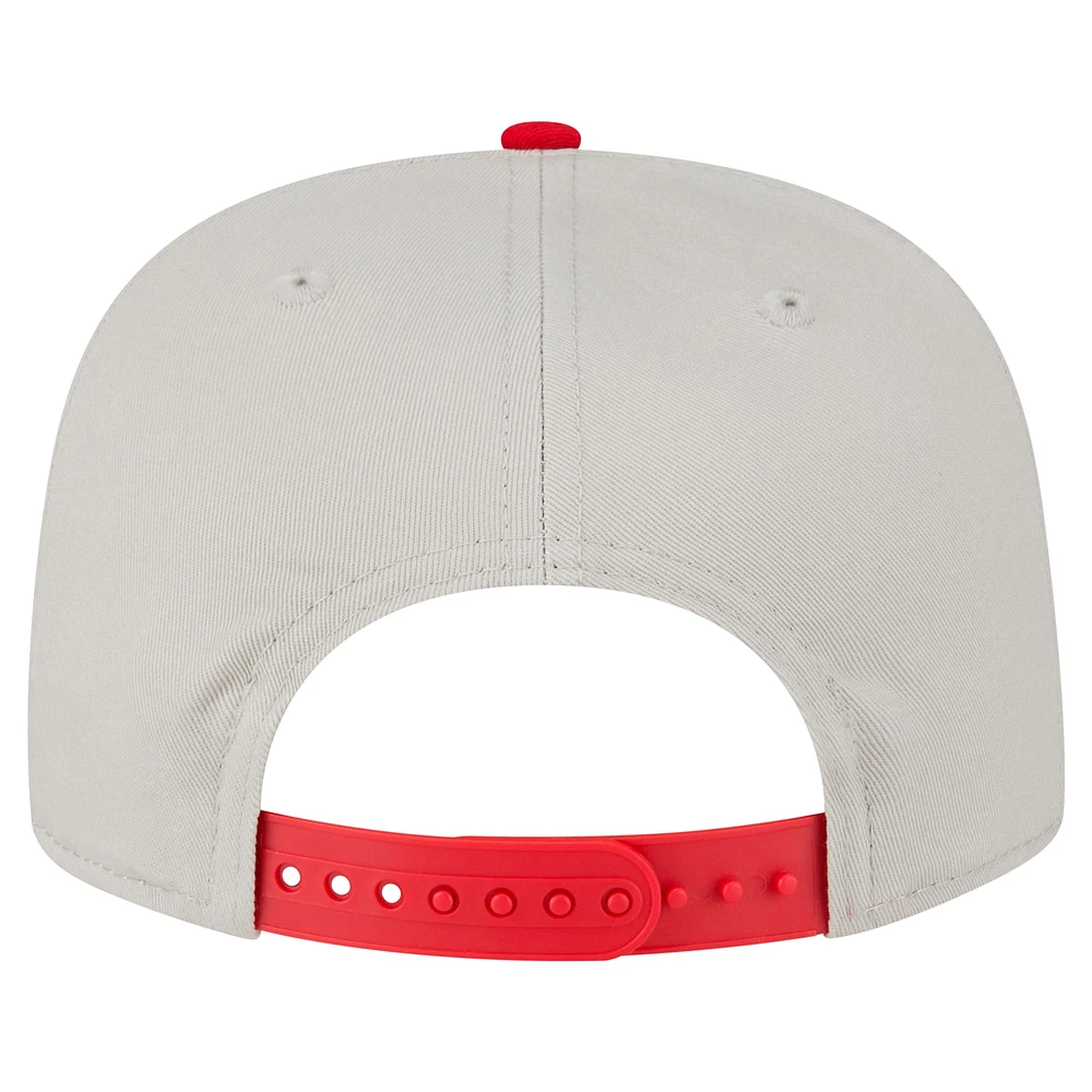 Men's New Era Cream Los Angeles Angels Iron Golfer Snapback Hat