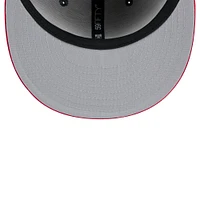 Men's New Era  Gray/Red Los Angeles Angels 2025 Batting Practice 59FIFTY Fitted Hat