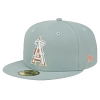 Men's New Era Green Los Angeles Angels Spring Forest 59FIFTY Fitted Hat