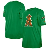 T-shirt à logo trèfle de la Saint-Patrick des Los Angeles Angels New Era pour homme, vert Kelly
