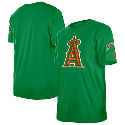 Men's New Era  Kelly Green Los Angeles Angels St. Patrick's Day Shamrock Fill T-Shirt