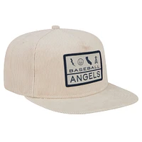 Men's New Era Khaki Los Angeles Angels Summer Essential Golfer Snapback Hat