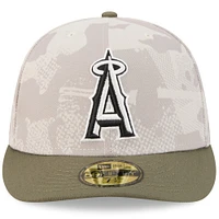 Men's New Era Light Beige/Olive Los Angeles Angels 2025 Armed Forces Day 59FIFTY Fitted Hat