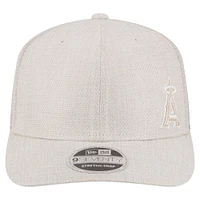Casquette extensible à boutons-pression Flawless 9SEVENTY beige clair New Era pour homme des Los Angeles Angels