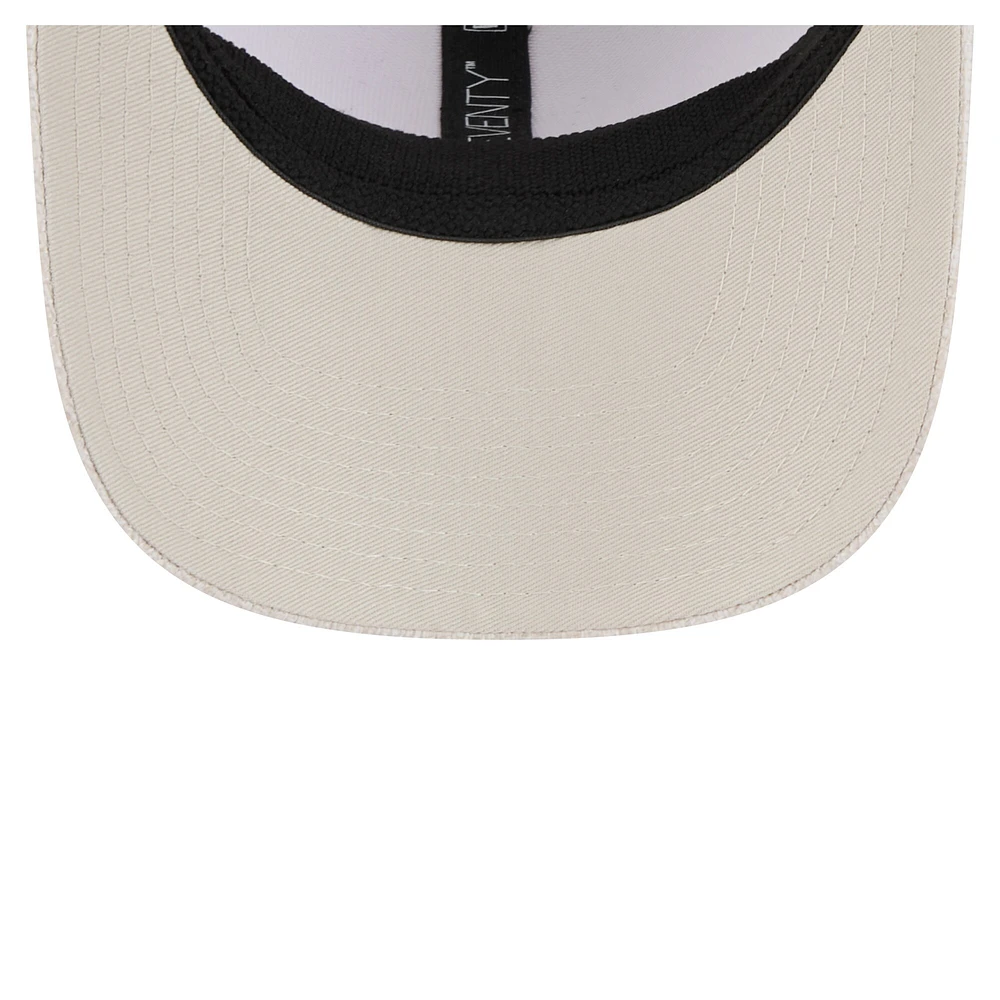 Casquette extensible à boutons-pression Flawless 9SEVENTY beige clair New Era pour homme des Los Angeles Angels