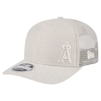 Casquette extensible à boutons-pression Flawless 9SEVENTY beige clair New Era pour homme des Los Angeles Angels