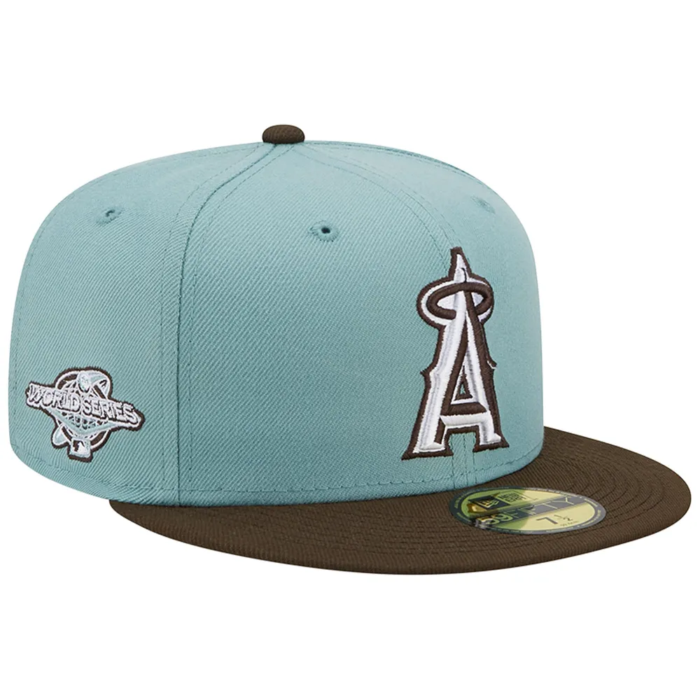Lids Los Angeles Angels New Era 2002 World Series Beach Kiss 59FIFTY Fitted  Hat - Light Blue/Brown
